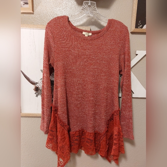 Kori America Sweater with Lace Size small - Picture 1 of 2